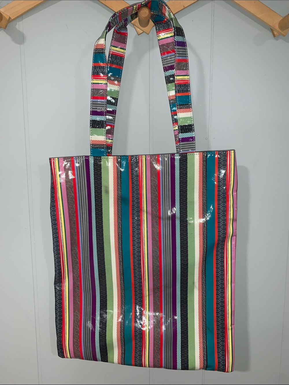 Paperchase Eclectic Striped Multi-Color Tote Bag - Versatile Everyday Carry